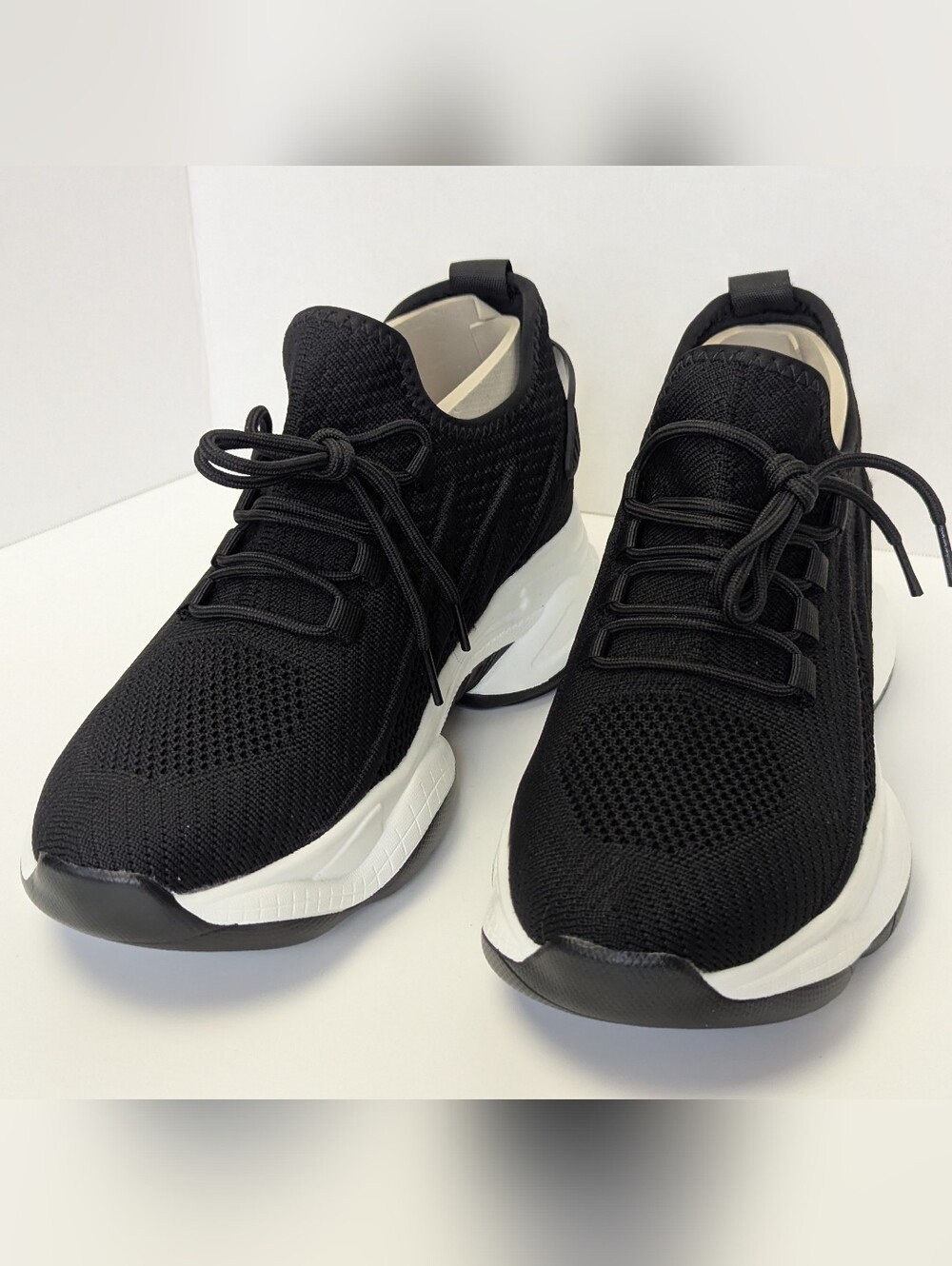 Tallure Onne Black Mesh Invisible Height Increasing Platform Sneakers New US 9.5